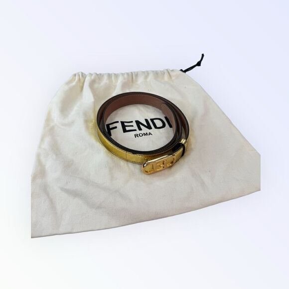 Fendi Gold Foil Belt 80 - Picture 2 of 7